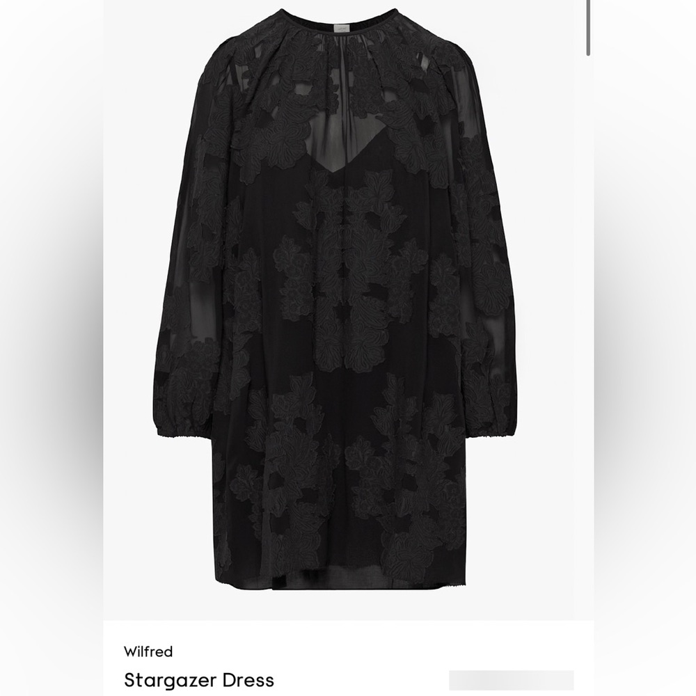 Wilfred Black Stargazer Long Sleeve Dress
